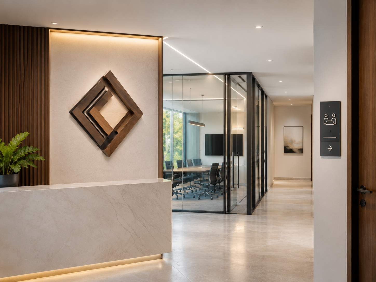 Interior directional and wayfinding signs